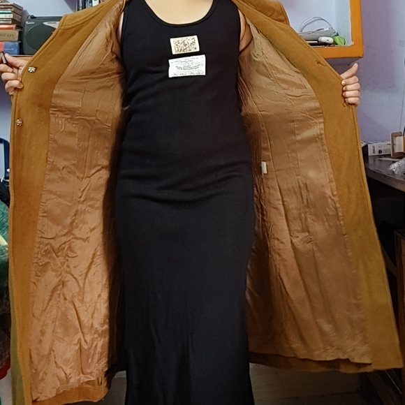 Long winter jacket with colar,buttons and long sleeves - Brown - Size S/M - Picture 3 of 5